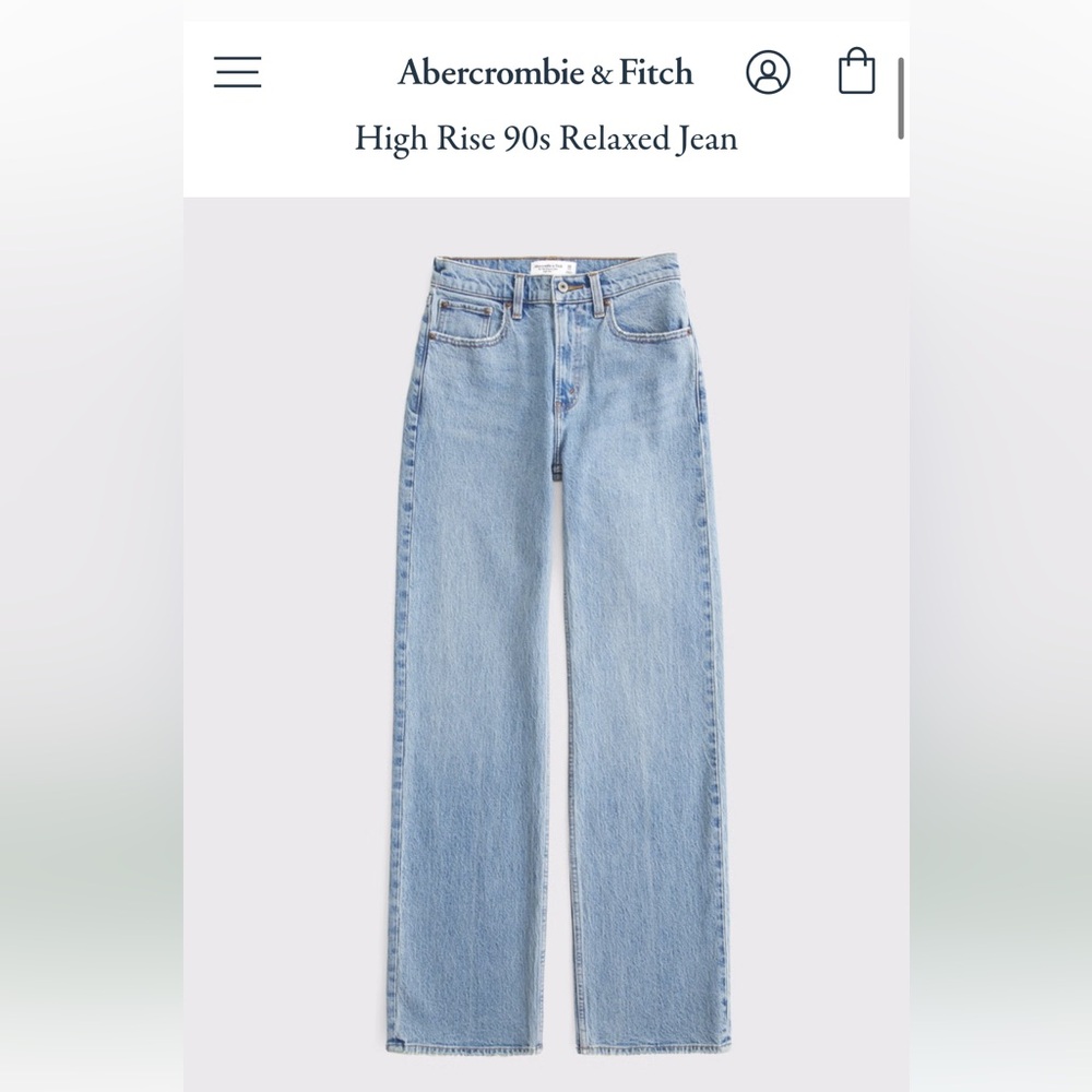 Abercrombie and Fitch High Rise 90s Relaxed Jean Size 27